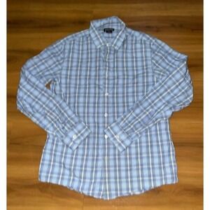 Mens Michael Kors Plaid Button Up Casual Long Sleeve Shirt